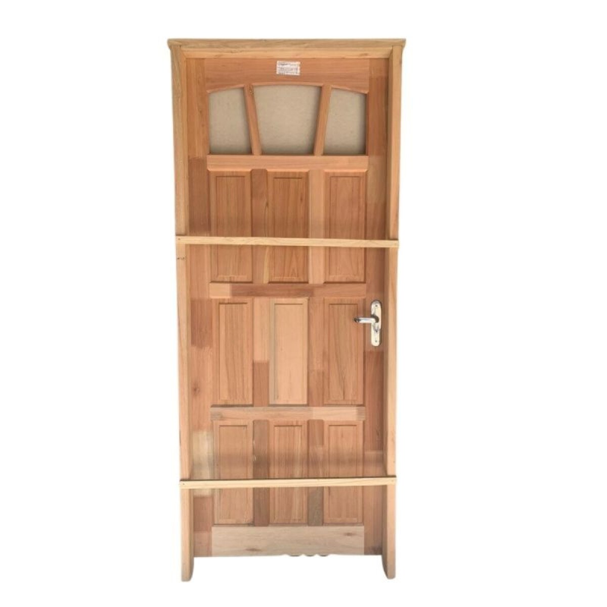 PUERTA EXTERIOR 0,78 X 2,05 MT RAYITO DE SOL EUCALIPTO - IZQUIERDA 