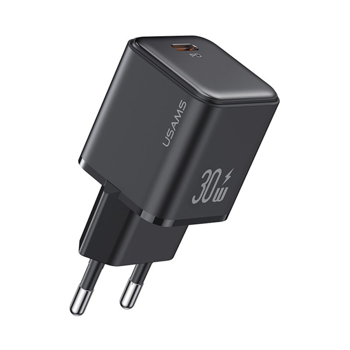 Cargador Pared Ficha Puerto Usb-C Carga Rapida 30w Usams - Color Variante Negro 