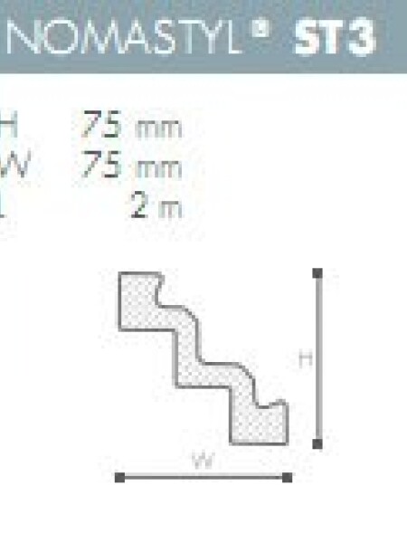 MOLDURA POLIESTIRENO NOMASTYL- ST3 - 2 mts - N/A