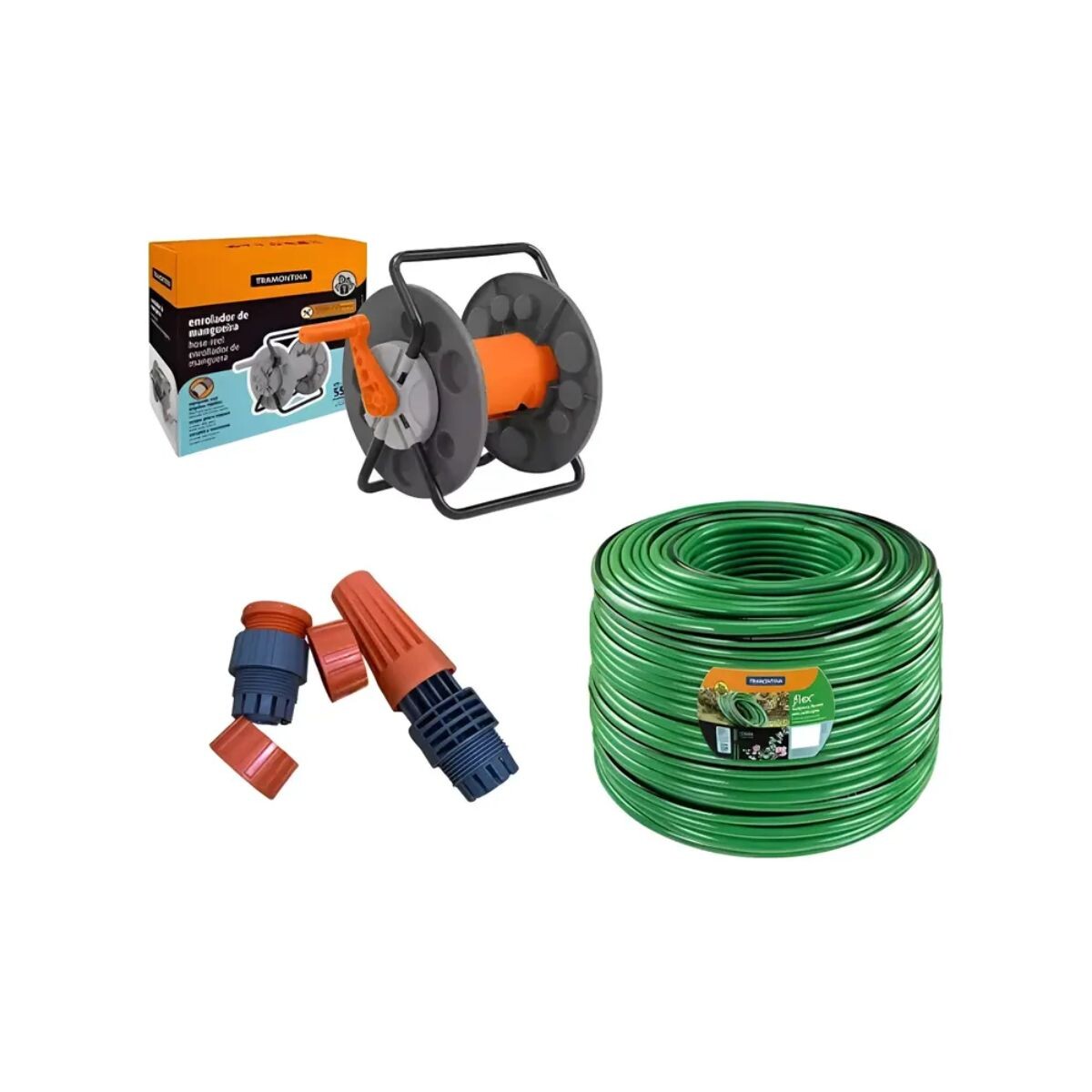 Kit Manguera Tramontina De 1/2" X 30m + Enroll S/r + Puntero 