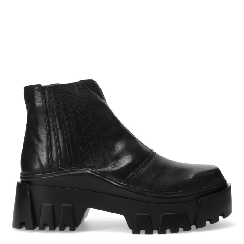 Botas de Mujer Miss Carol NING de cuero con elástico Negro