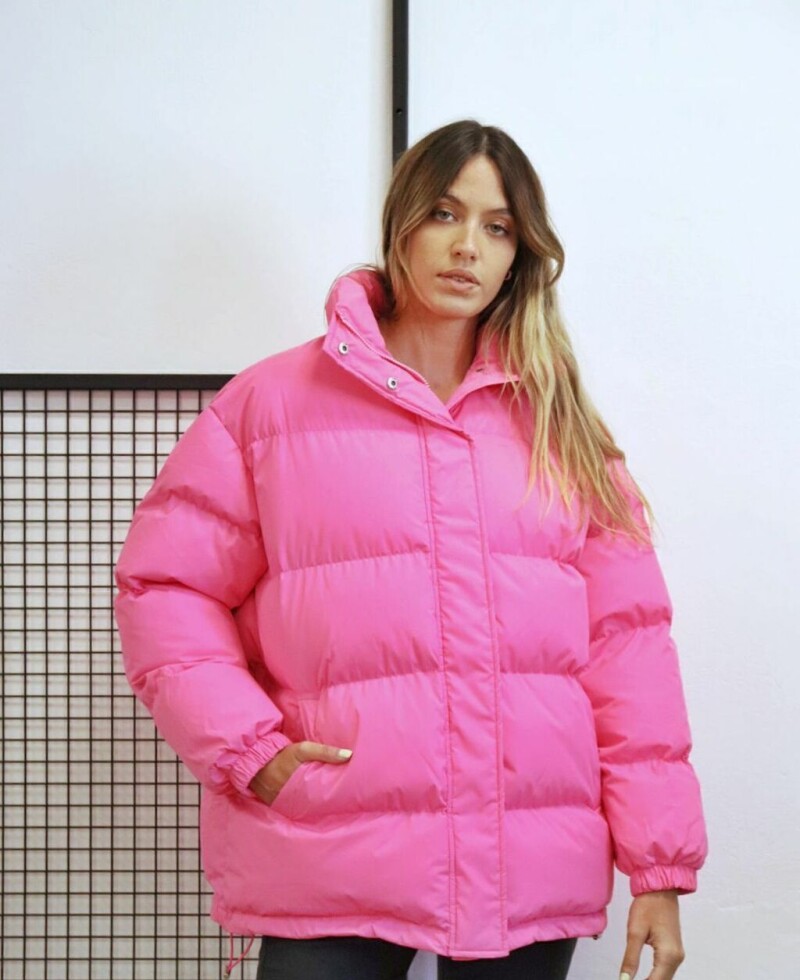 Campera Puffer rosa