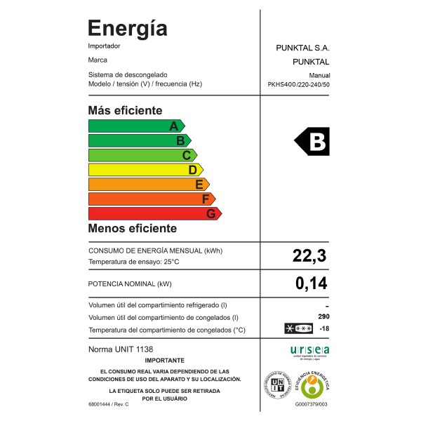 Freezer Horizontal Punktal Pk-hs 400 295 Lts FREEZER PUNKTAL 298 L PK-HS400