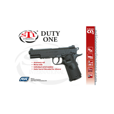 Pistola STI Duty One A Co2 4,5mm - ASG Pistola STI Duty One A Co2 4,5mm - ASG