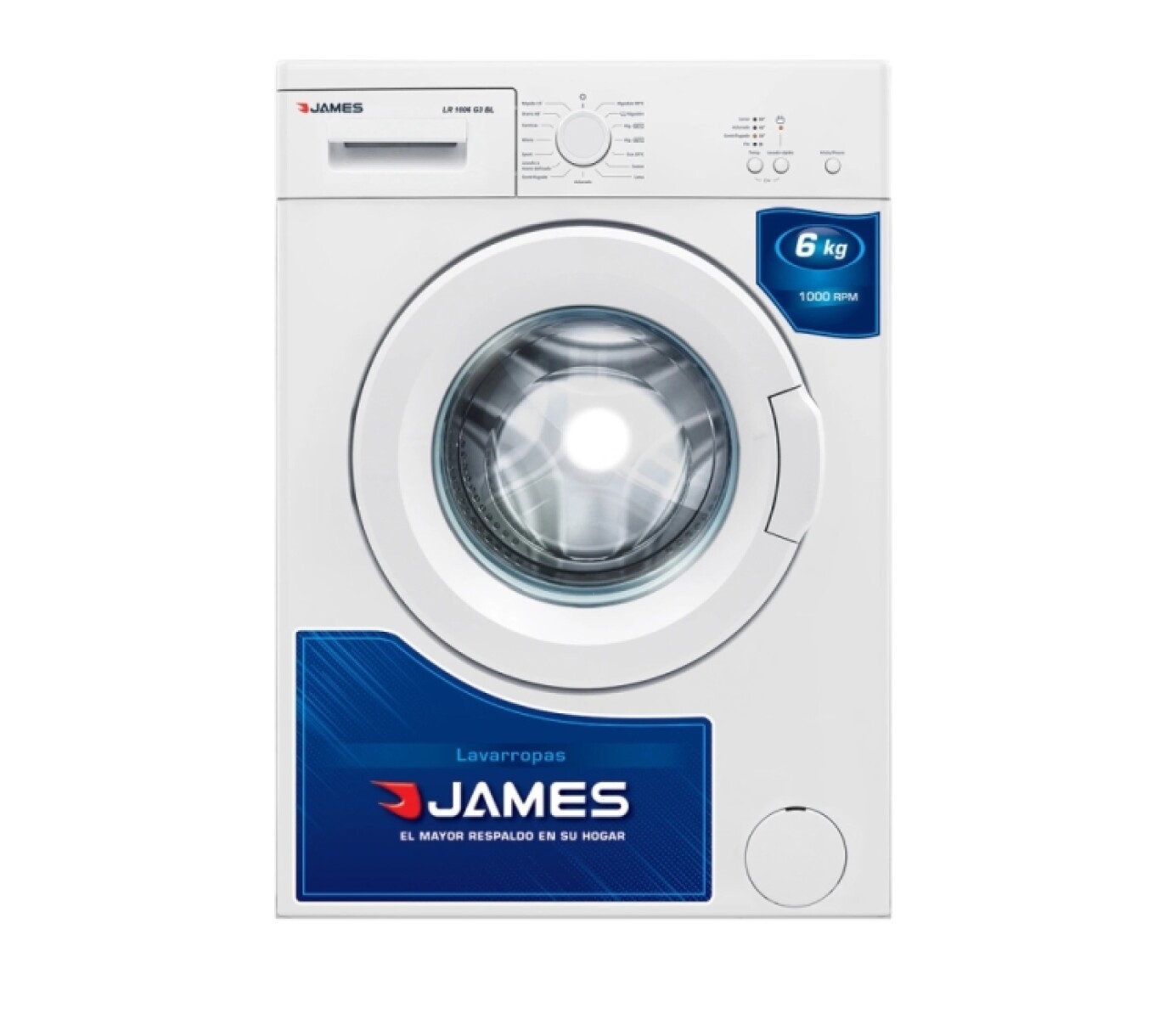 Lavarropas James Lr 1006 G3 6 Kg Carga Frontal 