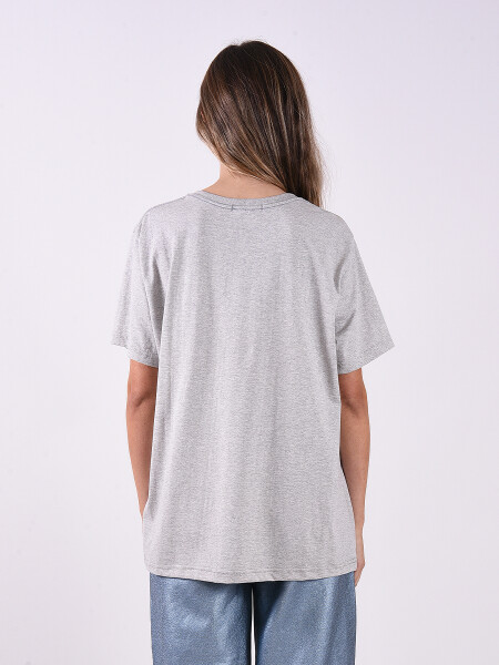 REMERA MATILDA GRIS MELANGE M