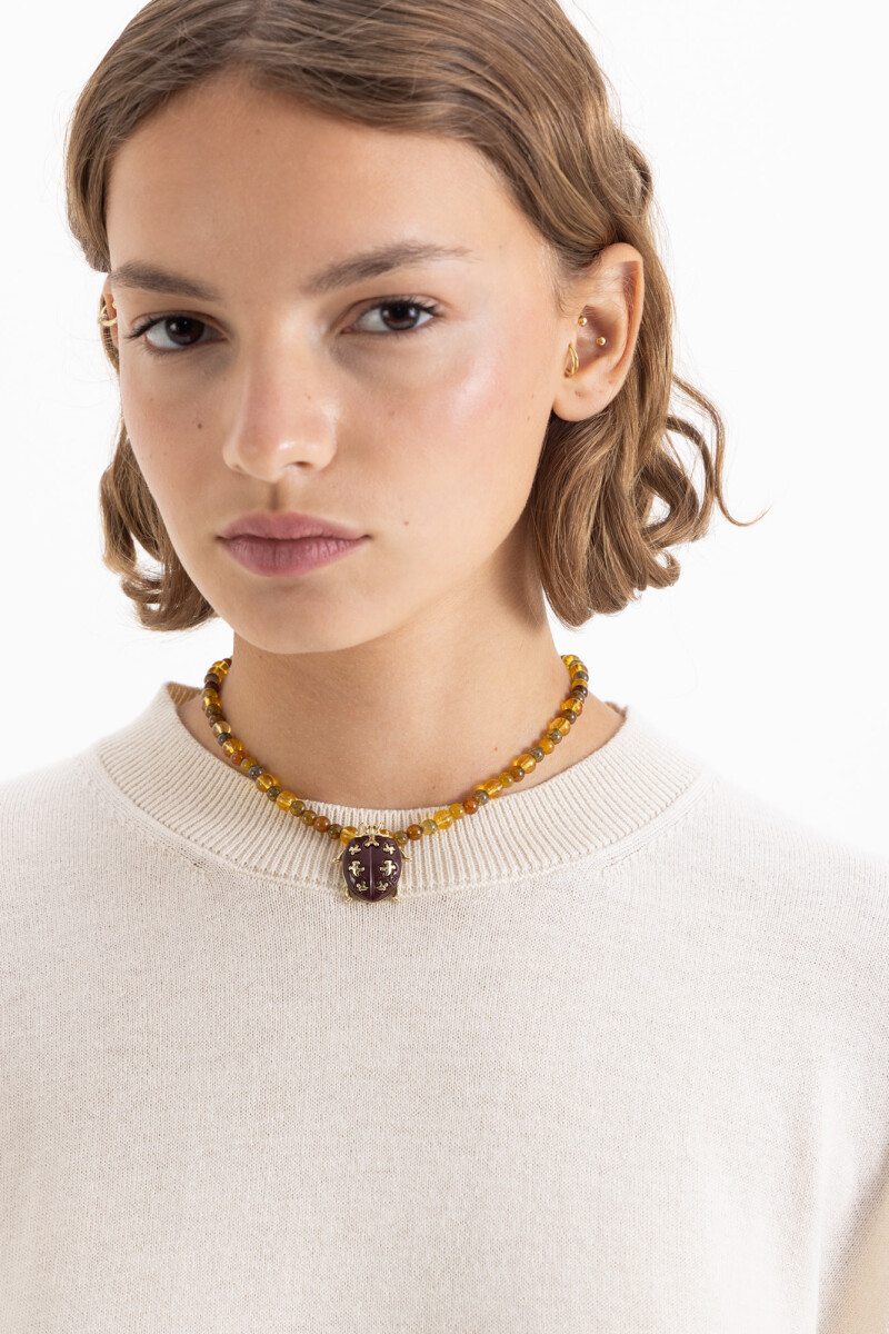 COLLAR GET LUCKY Bordo