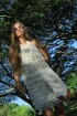Mini Fringes Dress Blanco