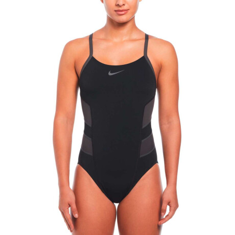 Traje de Baño Racerback One Piece de Mujer negro