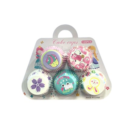 MOLDES PARA CUPCAKES 125 U - PIROTINES MULTICOLOR