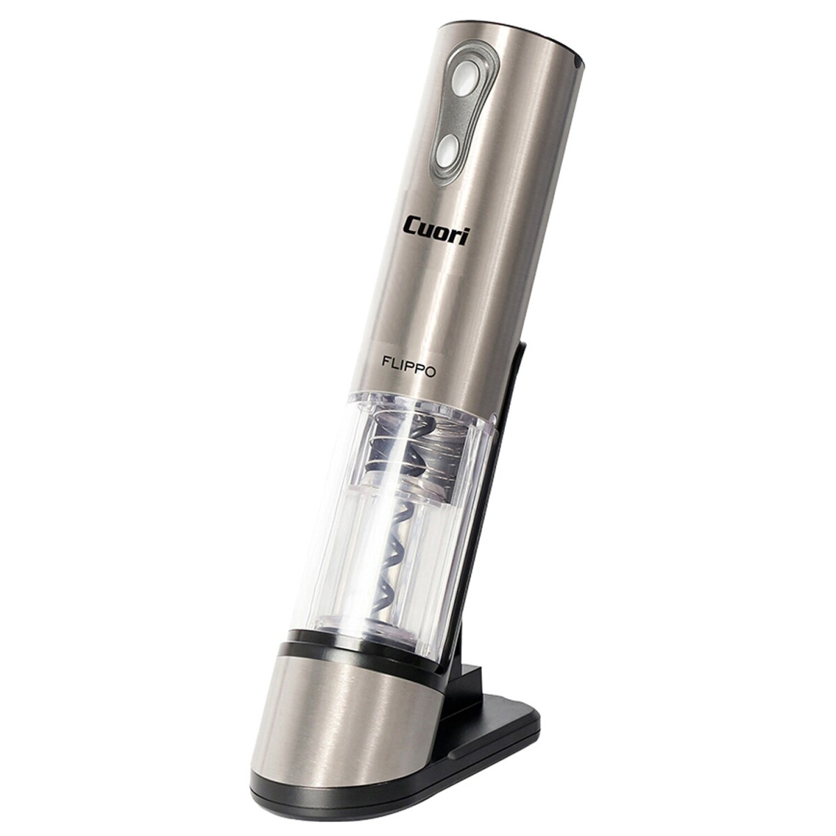 Descorchador Recargable Cuori Flipo con Base y Luz 
