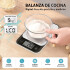 Balanza Digital de Cocina IMBACK con Precisión 1g a 5kg Compacta Moderna Color Negro Balanza Digital de Cocina IMBACK con Precisión 1g a 5kg Compacta Moderna Color Negro