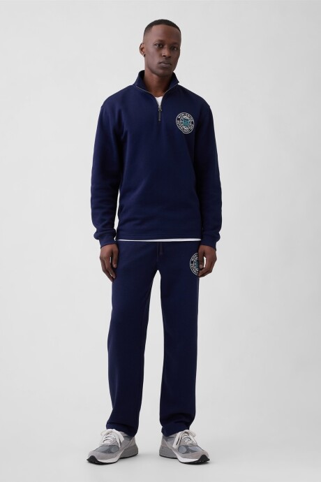 Buzo Deportivo Medio Cierre Hombre Navy Uniform