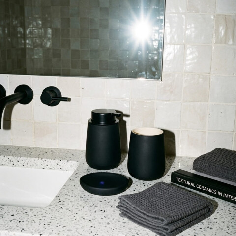Set accesorios para baño cerámica negro Set accesorios para baño cerámica negro