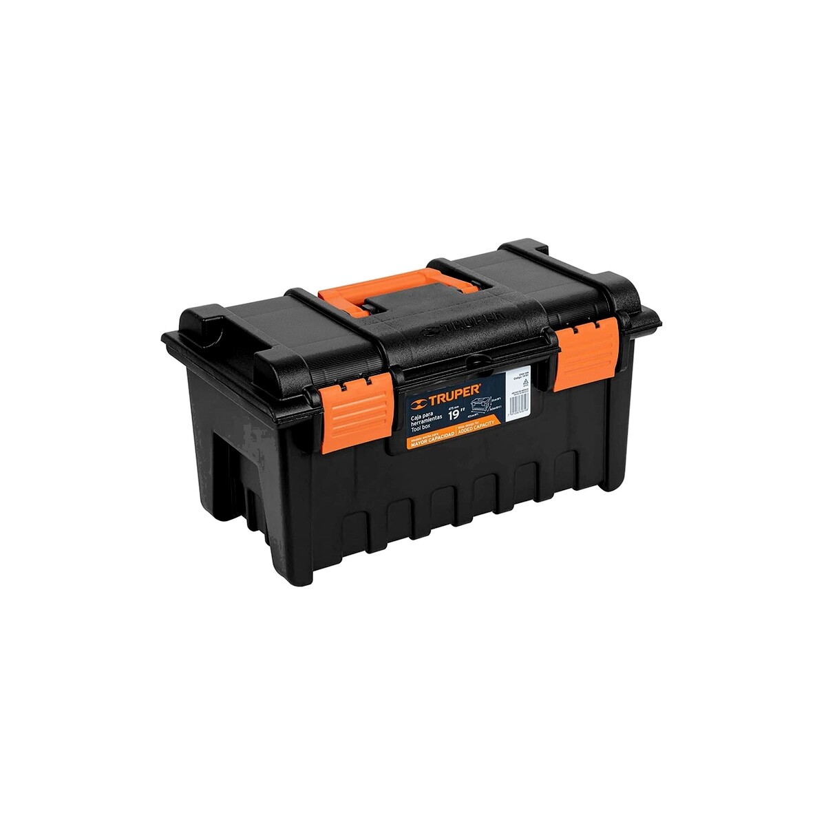 Caja herramientas poliprop gris Truper 19" 