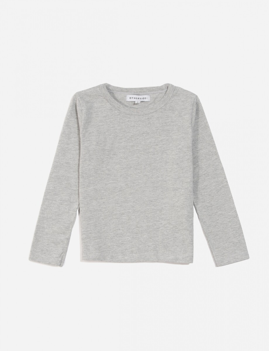 Camiseta manga larga - Gris melange 