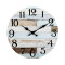 Reloj De Pared Vintage Madera Celeste