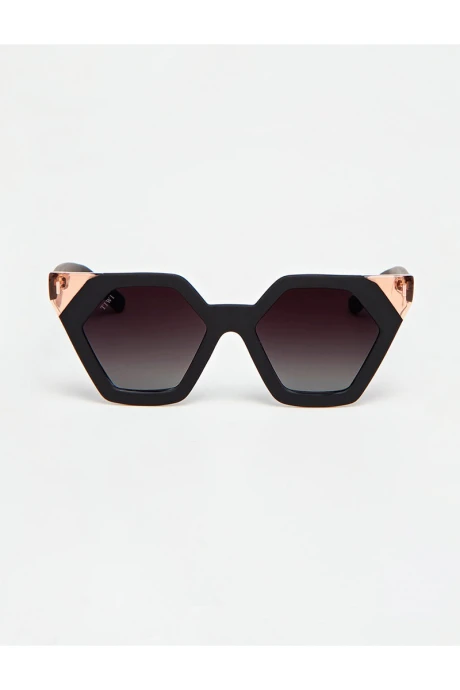 Lentes Tiwi Hexagon Ii Rubber Bicolor Black/pink With Burgundy Gradi