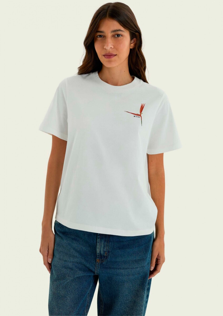 CAMISETA MANGA CORTA CON ESTAMPA - BLANCO - BLANCO 