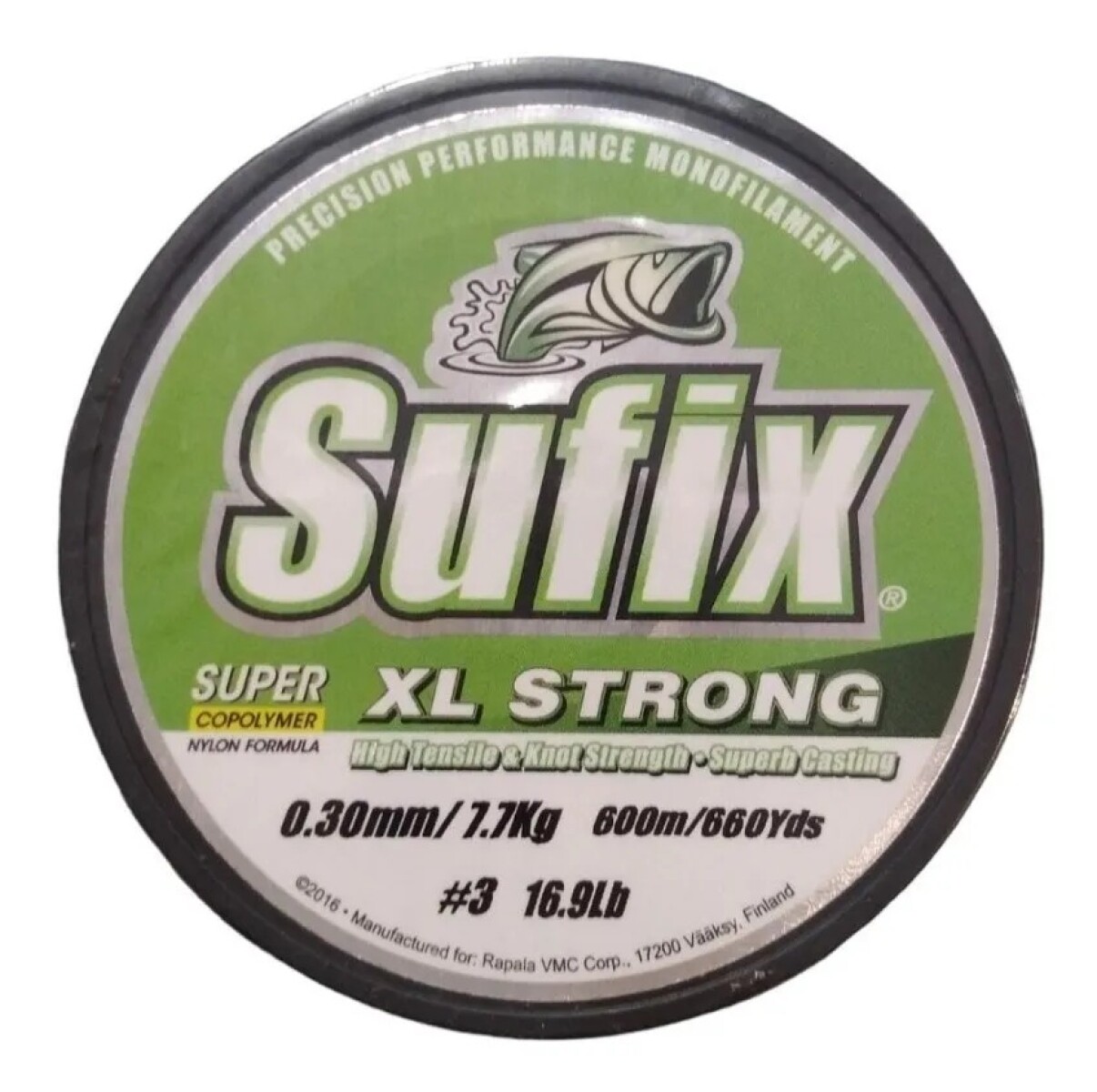 Tanza Sufix 0.30 Bobina 600 Metros Xl Strong - Verde Limón 