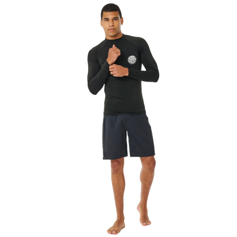 Lycra Rip Curl Icons Upf Brushed - Negro Lycra Rip Curl Icons Upf Brushed - Negro