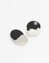 Aros Colgantes Largos Color Aros De Chapones - Negro