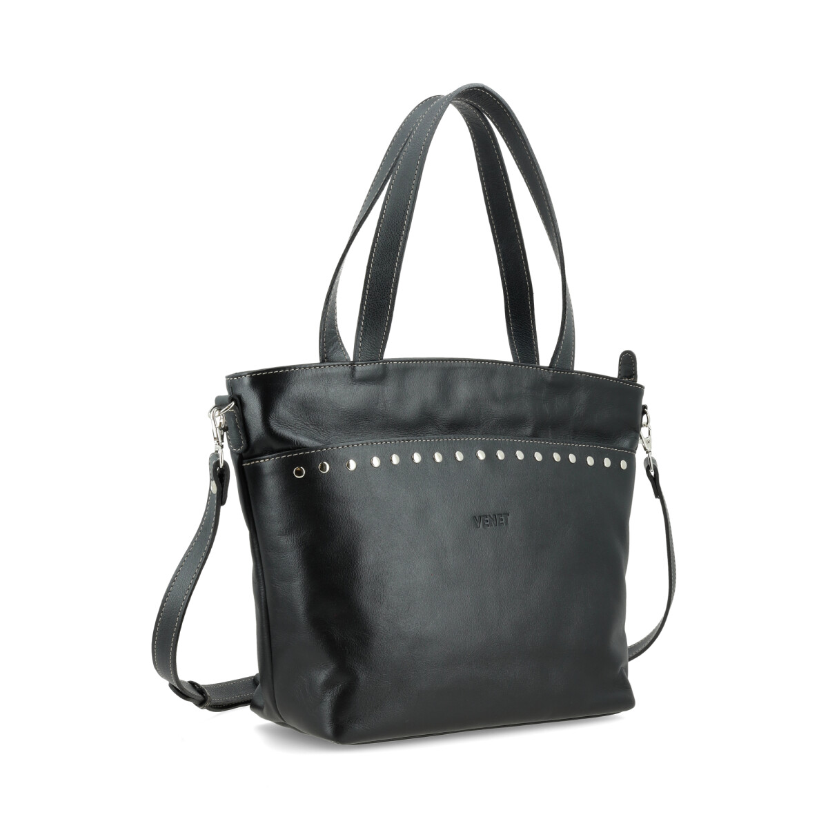 CARTERAS VENET - CUERO ARLEN - NEGRO 