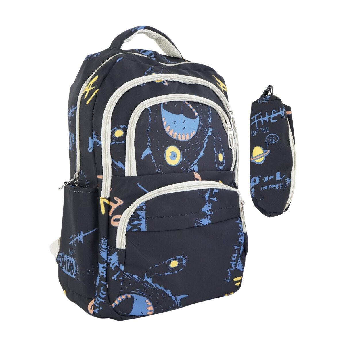 Mochila escolar con cartuchera 