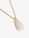 Collares Largos Piedra Collar Largo Piedra - Dorado Oro Cepillado Mate