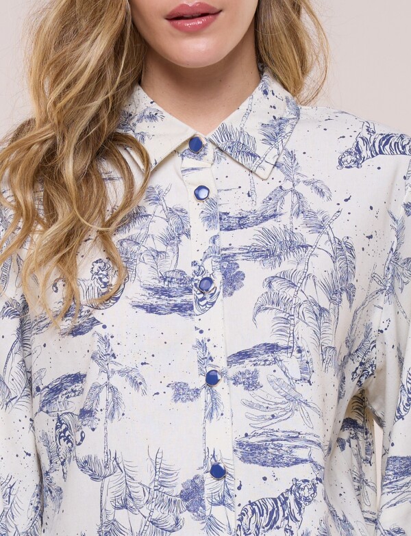 Conjunto Estampado Toile De Jouy AZUL