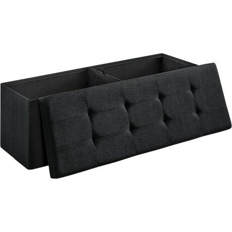 Puff Baul Texas Lino Negro