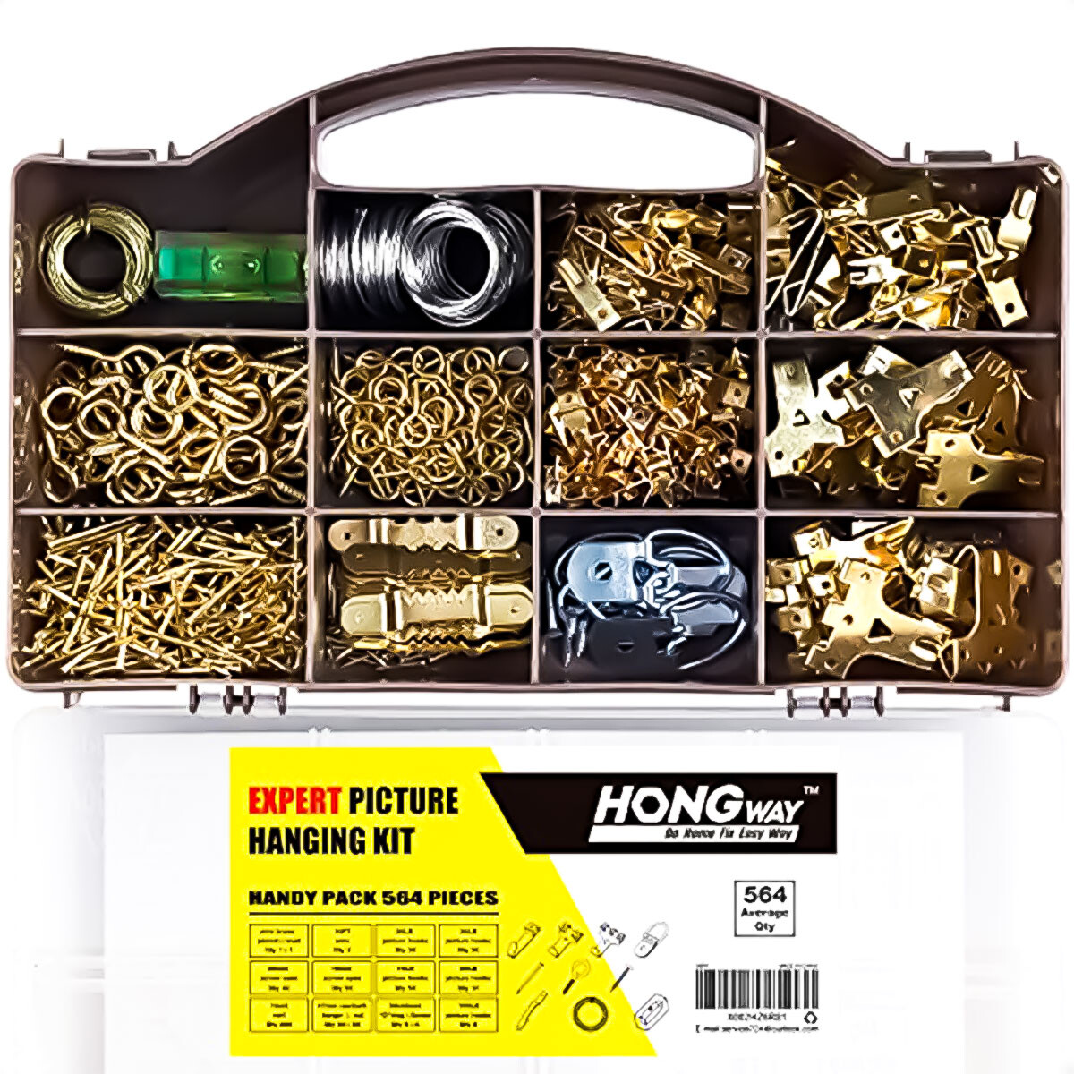 Set de Ganchos, Grampas y Tornillos para Cuadros 