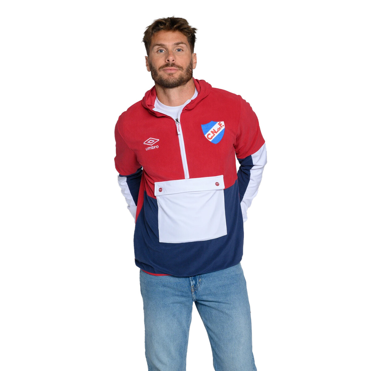 Canguro de Hombre Umbro Nacional Airam - Azul Marino - Rojo - Blanco 