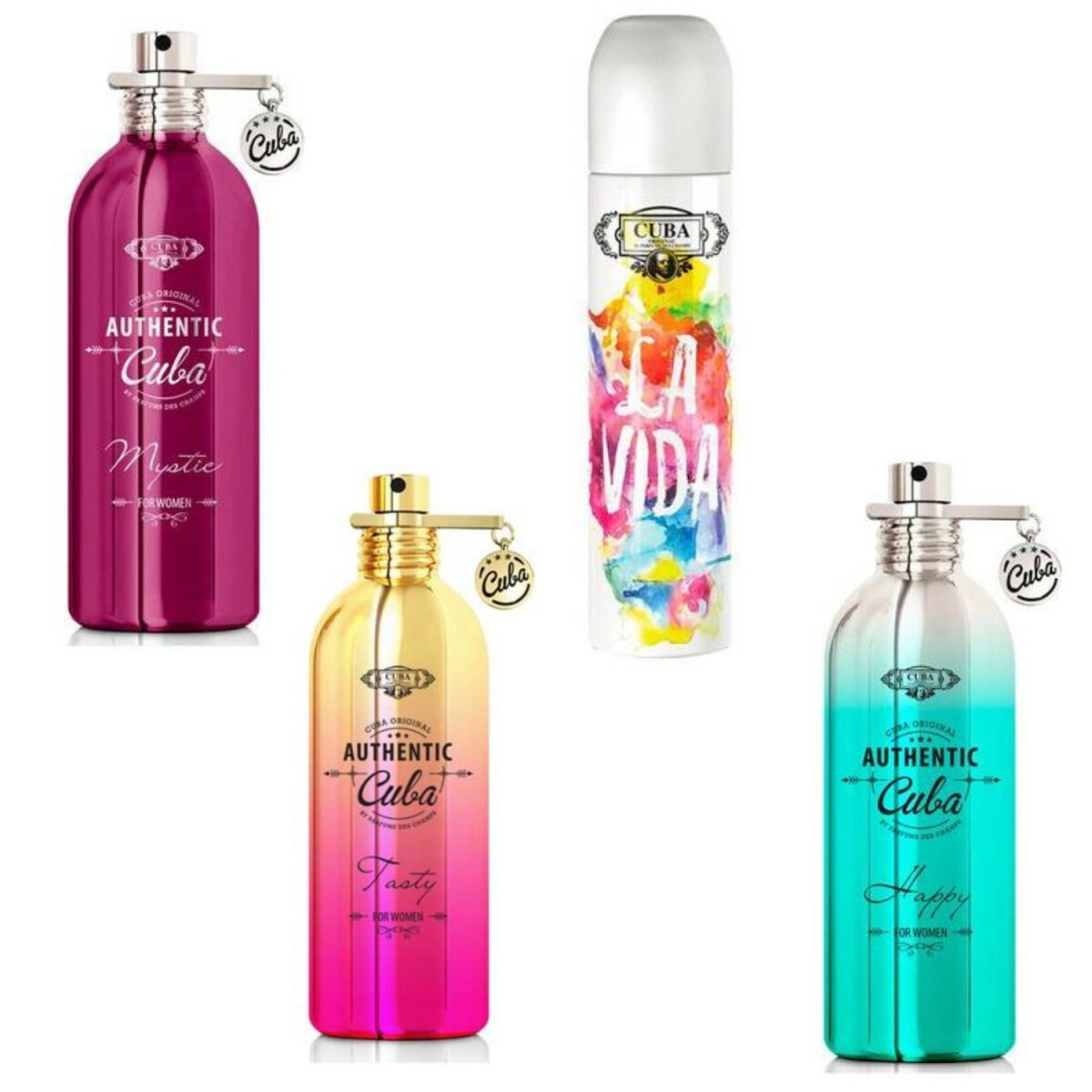 Set de 4 Perfumes Cuba Collection For Women Edt 100ml 