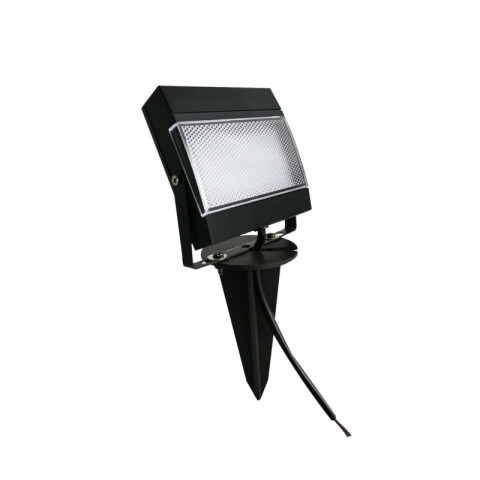 Proyector LED c/pincho negro exterior 7,5W cálida IX4046