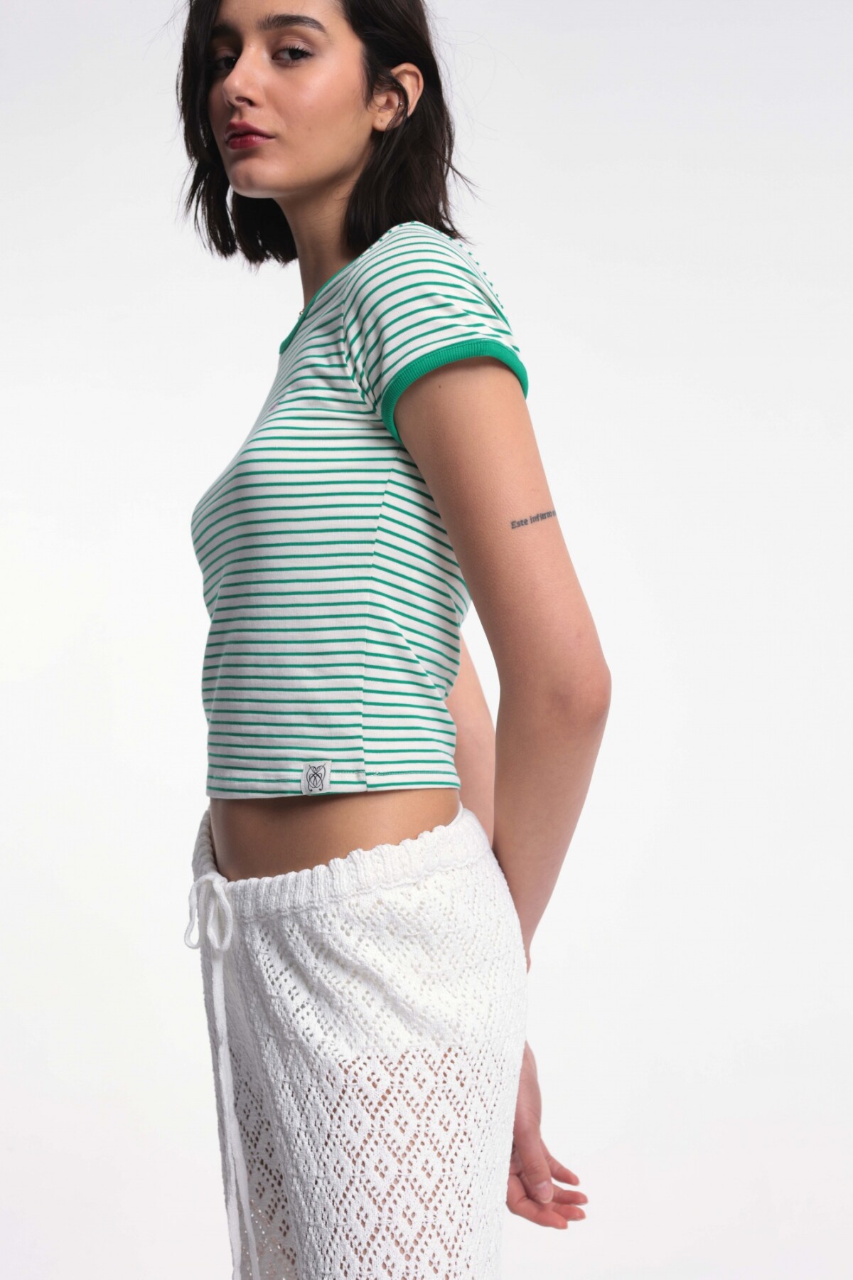 Remera Baby Verde Rayas