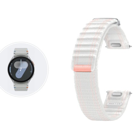 Correa Samsung Fabric Band (S/M) 20 mm para Galaxy Watch7 Pink White Correa Samsung Fabric Band (S/M) 20 mm para Galaxy Watch7 Pink White