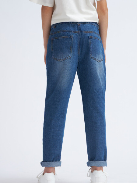 Pantalón de jean Mom Fit Roto Azul