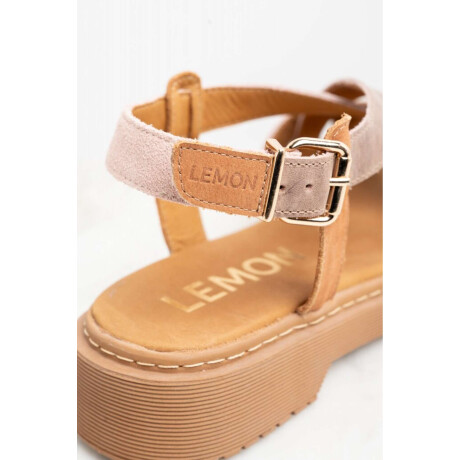 Sandalia Cuero Combinada Mocha