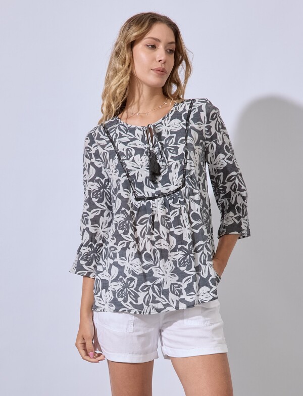 Blusa Garden GRIS/MULTI