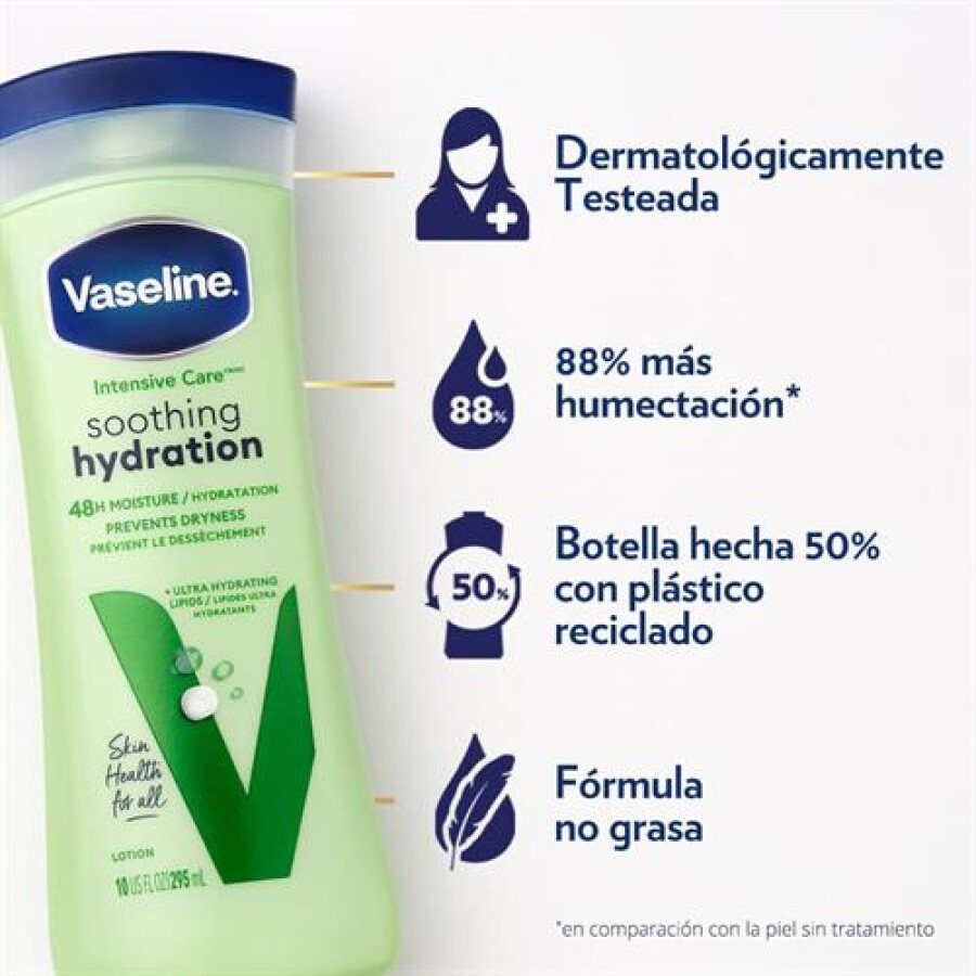 Loción Corporal Soothing Hydration 295ml – Vaseline Loción Corporal Soothing Hydration 295ml – Vaseline
