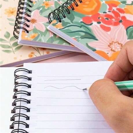 Cuaderno Flora A5 80 hojas Azul