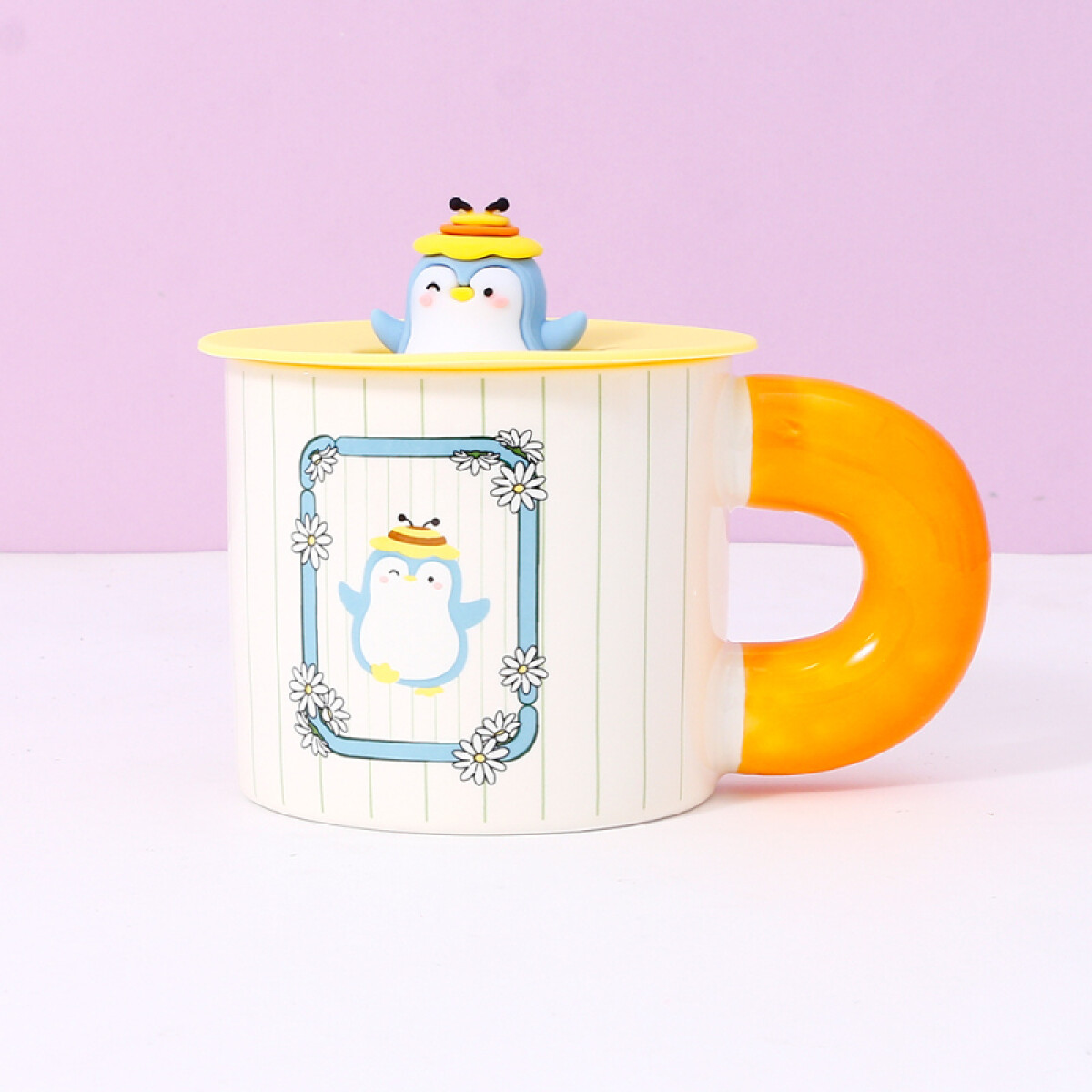 Taza De Cerámica Pingüinos 350 Ml 