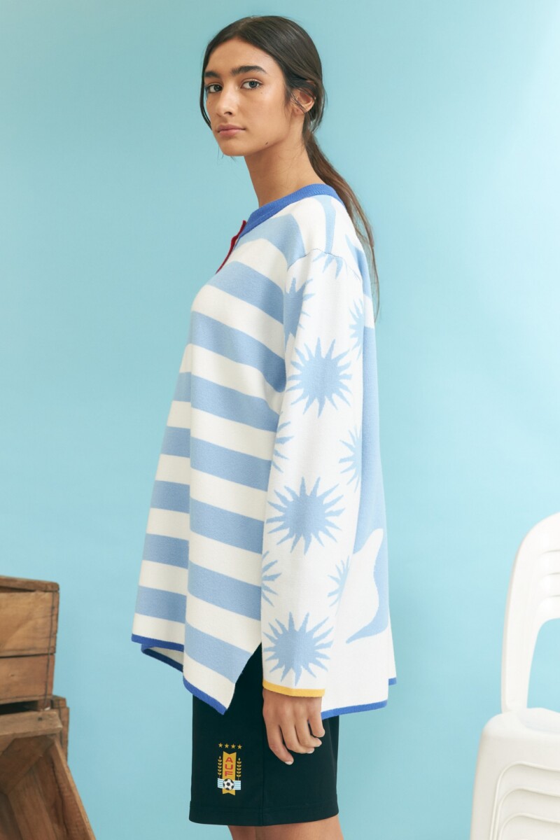 PREVENTA Cardigan con jacquard crudo