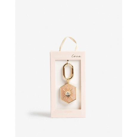 Llavero Y Bag Charm Cuarzo Rosa Rosa Claro