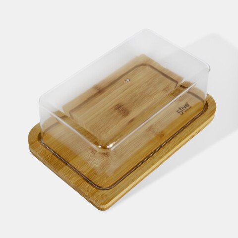 MANTEQUERA C/BASE BAMBU 19.3X12.5X7CM Unica