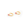 Aros plata enchapada con rosa Aros plata enchapada con rosa