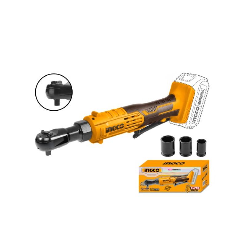 LLAVE CRIQUE A BATERIA 20V 65NM 3/8 P20S INGCO CDRLI2060151 S/BAT S/CAR LLAVE CRIQUE A BATERIA 20V 65NM 3/8 P20S INGCO CDRLI2060151 S/BAT S/CAR