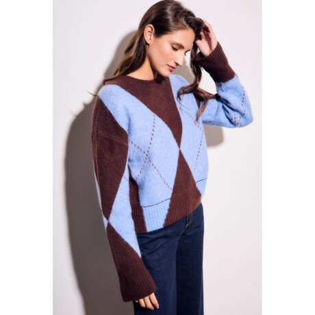 Sweater Rombos Azul