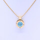 Colgante oro 18k 2 tonos con topacio azul. Colgante oro 18k 2 tonos con topacio azul.
